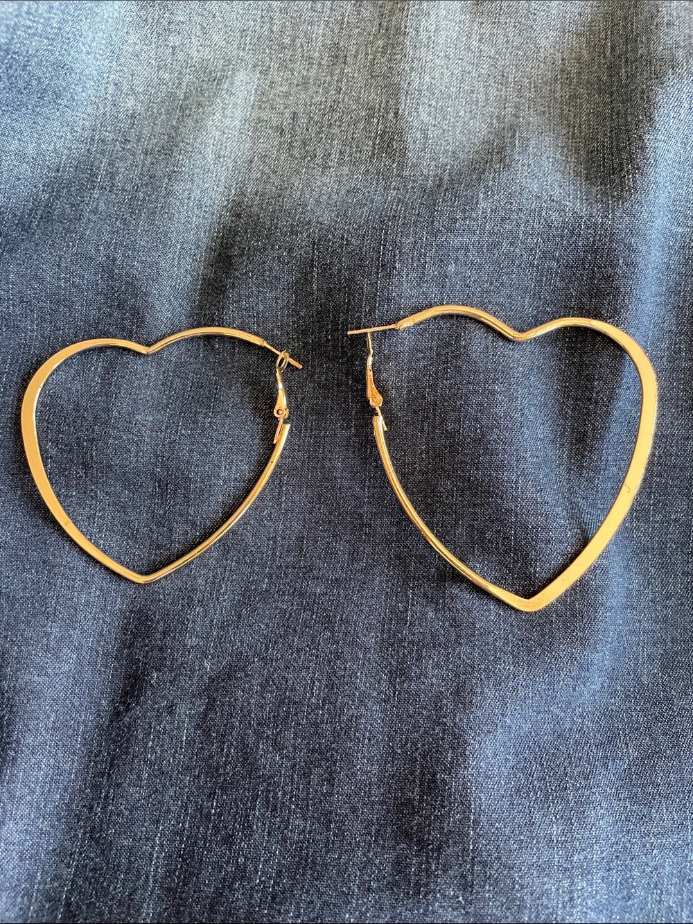 RARE. Large Gold Heart Hoop Earrings - Elegant Women’s Jewelry
